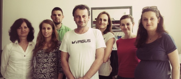 The team of Prof. Pavel Stopka, Ph.D. (centre) at BIOCEV. Photo: archive of Pavel Stopka.  