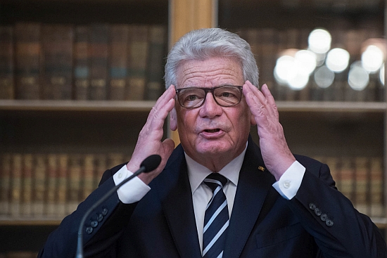 Joachim Gauck: fresh recipient of the international Charles IV Prize. Charles University, January 21, 2019. Photo: René Volfík.